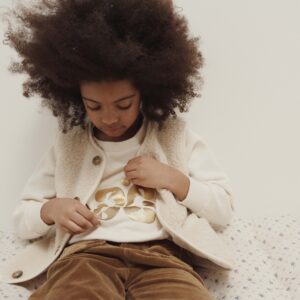 VESTE SANS MANCHES SHERPA ÉCRU