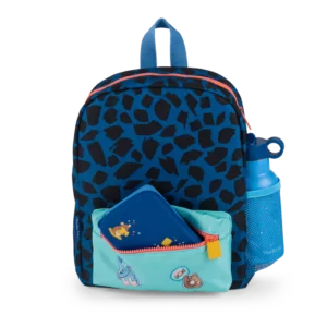 SAC A DOS LEOPARD BLEU