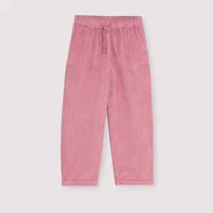 PANTALON EN VELOURS COTELÉ ROSE