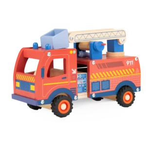 CAMION DE POMPIER EN BOIS