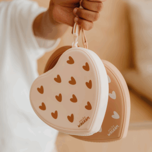 POCHETTE COEUR EN SILICONE CRÈME