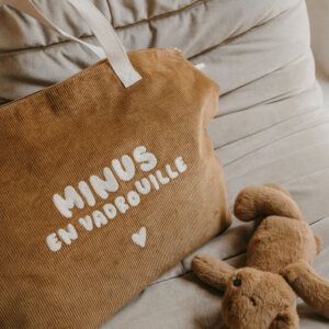 SAC CABAS VELOURS MINUS EN VADROUILLE